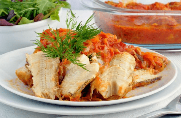 fish dish in a protein diet